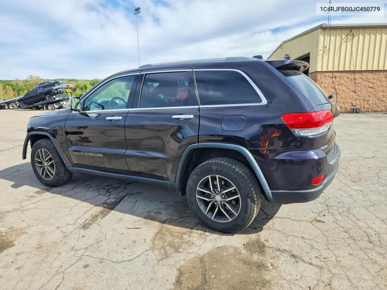 2018 JEEP GRAND CHEROKEE VIN 1C4RJFBG0JC450779 — фото 2