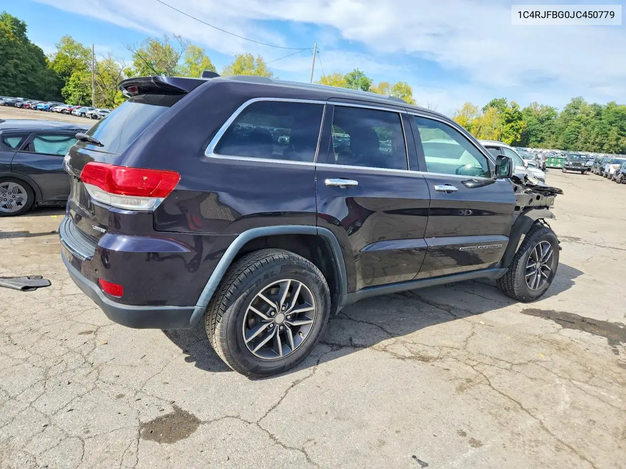 2018 JEEP GRAND CHEROKEE VIN 1C4RJFBG0JC450779 — фото 3
