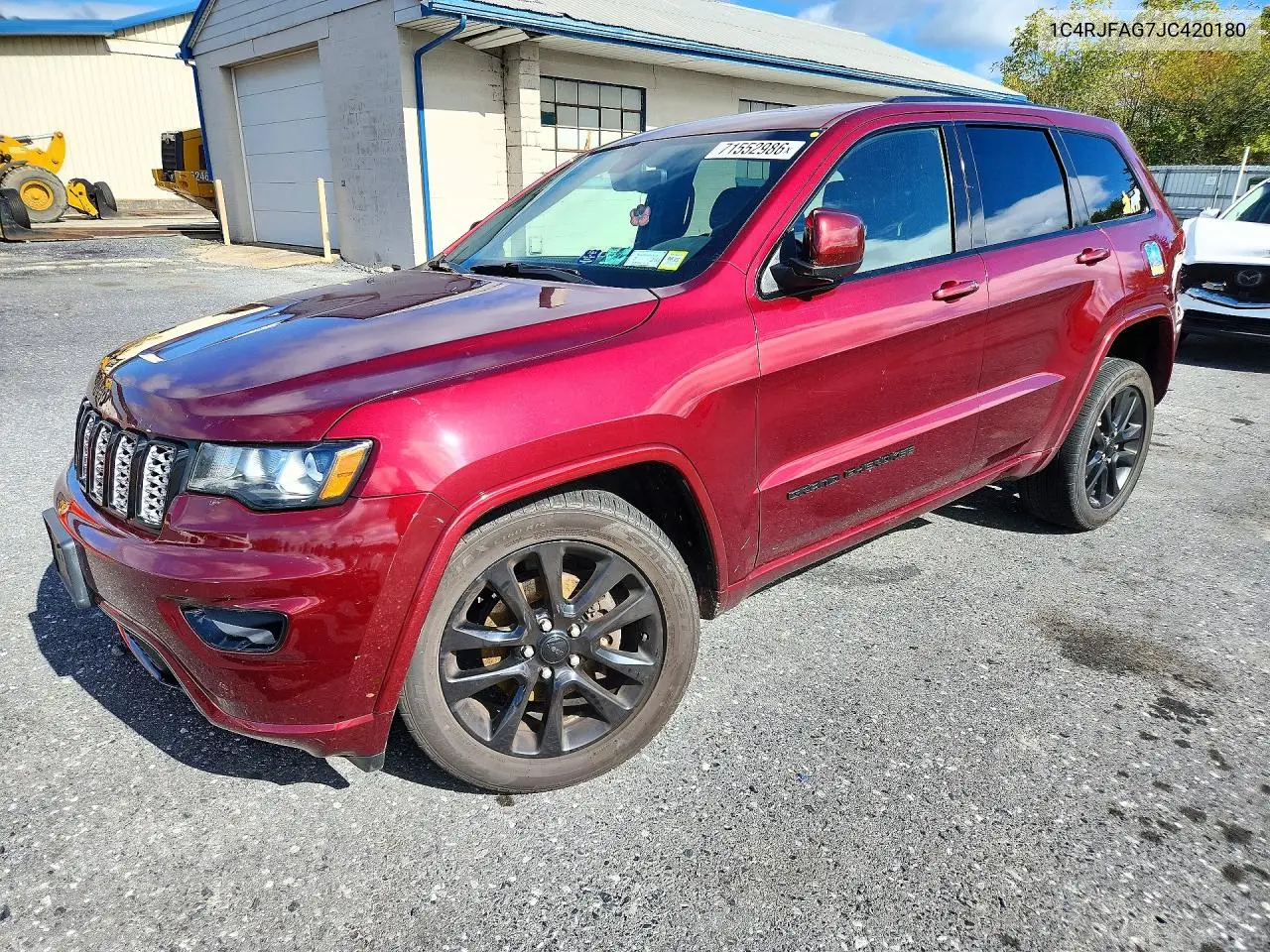 JEEP GRAND CHEROKEE 2018, VIN 1C4RJFAG7JC420180
