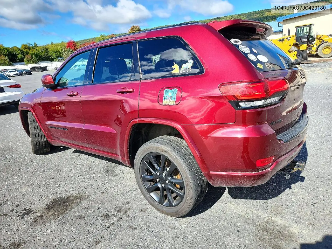 2018 JEEP GRAND CHEROKEE VIN 1C4RJFAG7JC420180 — фото 2