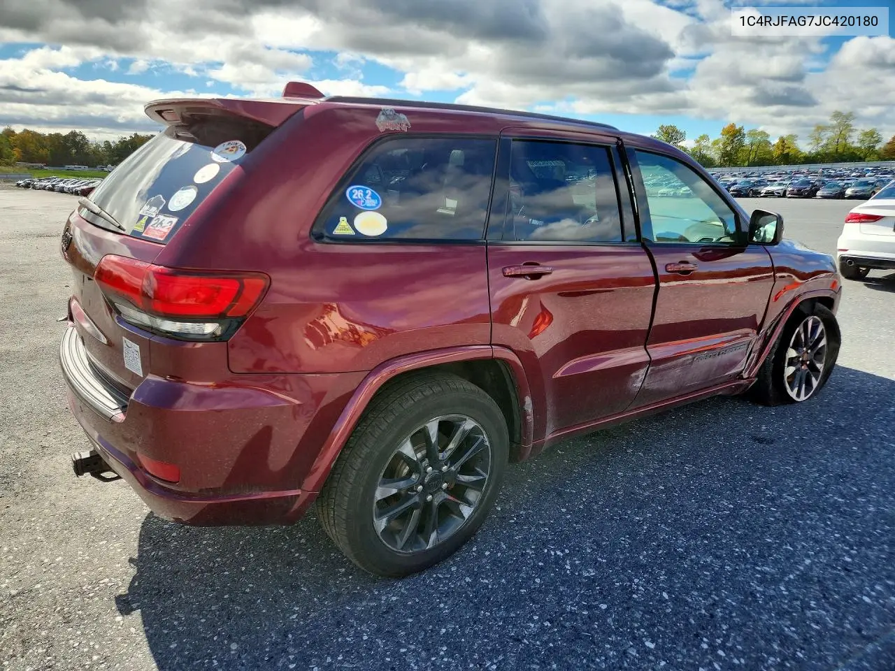 2018 JEEP GRAND CHEROKEE VIN 1C4RJFAG7JC420180 — фото 3