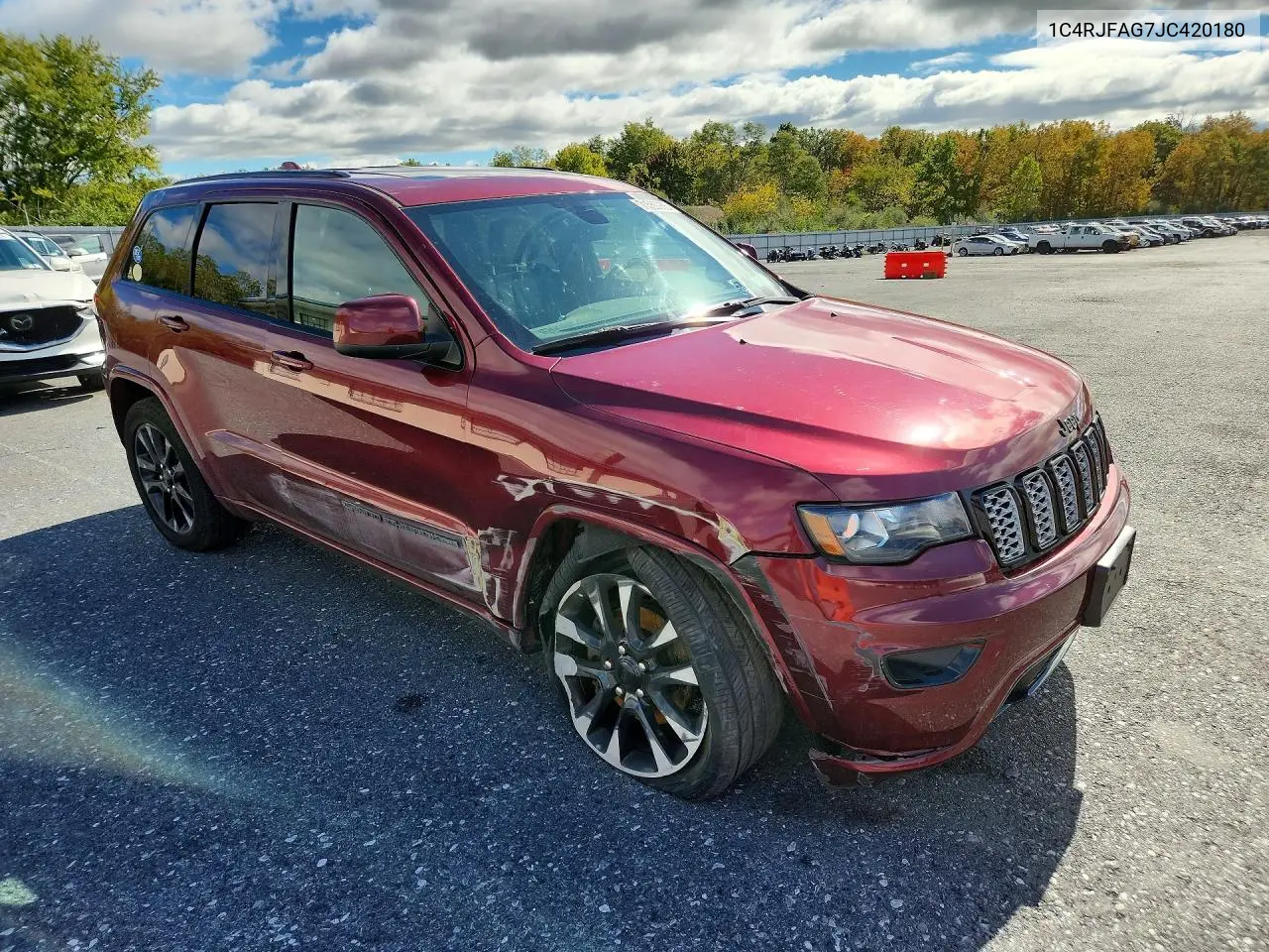 2018 JEEP GRAND CHEROKEE VIN 1C4RJFAG7JC420180 — фото 4
