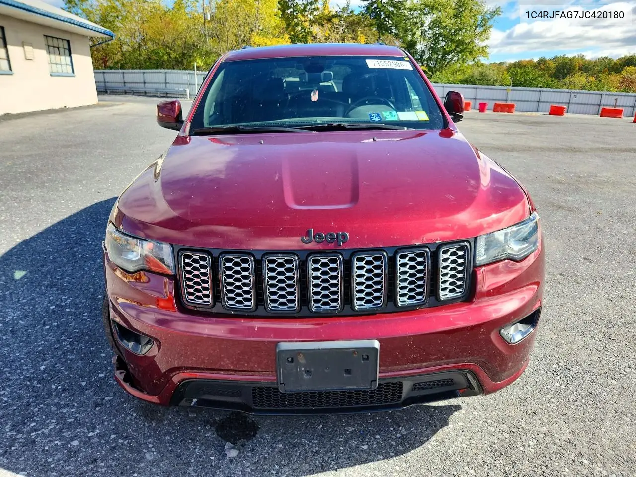 2018 JEEP GRAND CHEROKEE VIN 1C4RJFAG7JC420180 — фото 5