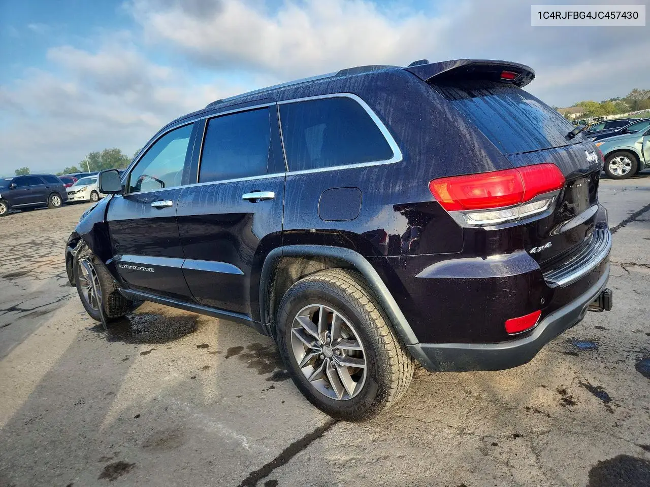 2018 JEEP GRAND CHEROKEE VIN 1C4RJFBG4JC457430 — фото 2