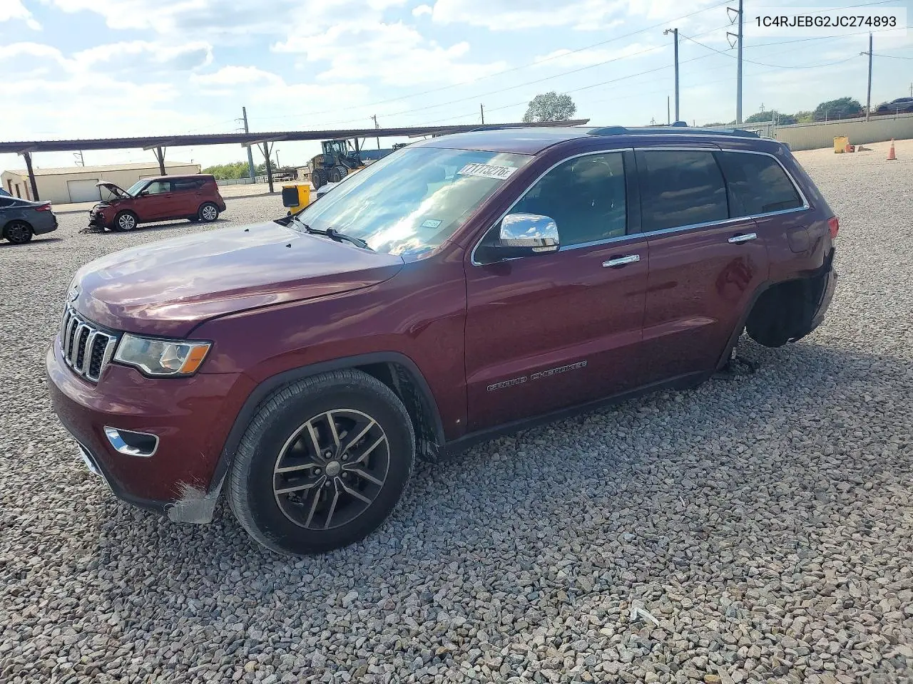 JEEP GRAND CHEROKEE 2018, VIN 1C4RJEBG2JC274893