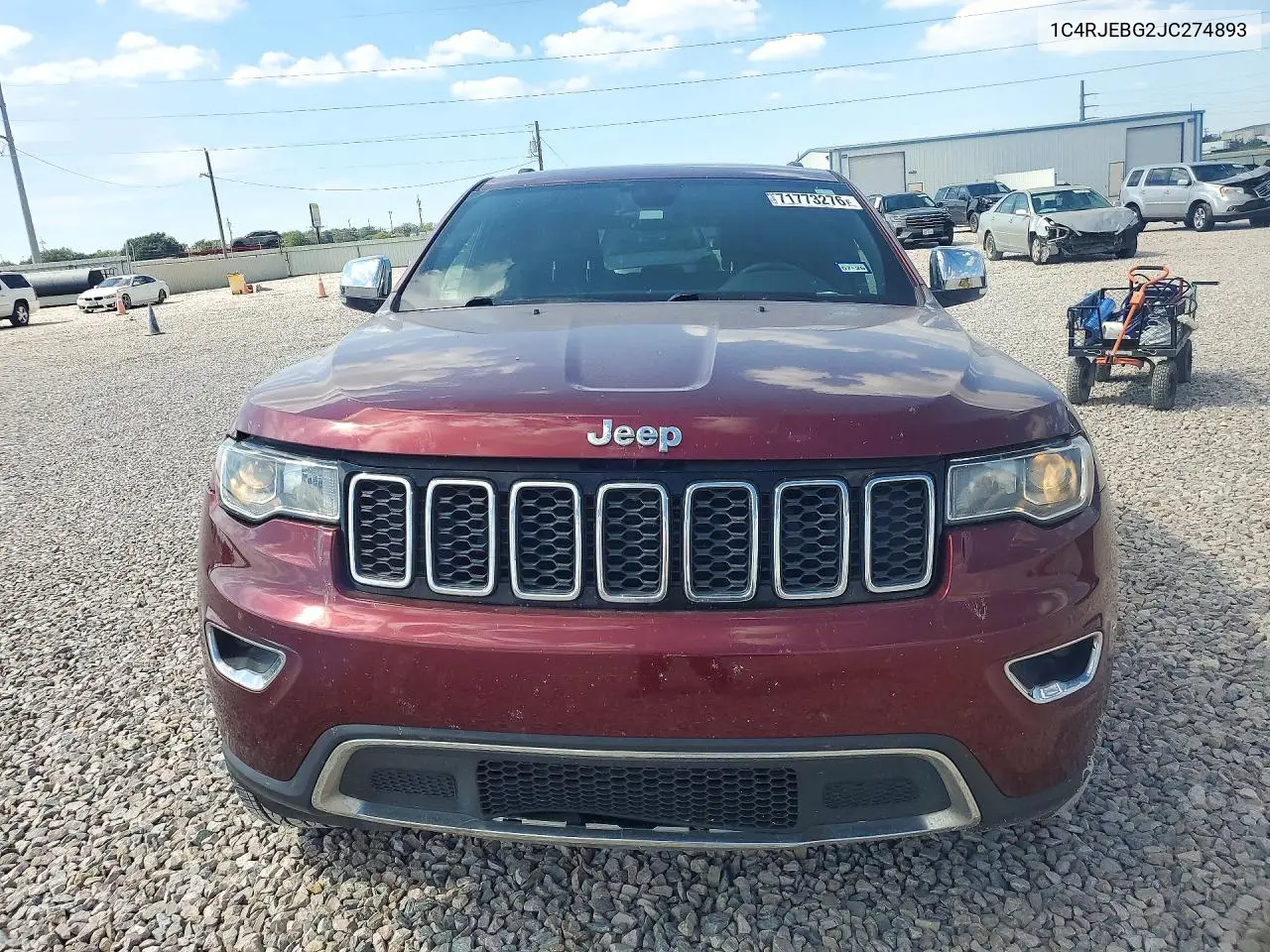 2018 JEEP GRAND CHEROKEE VIN 1C4RJEBG2JC274893 — фото 5