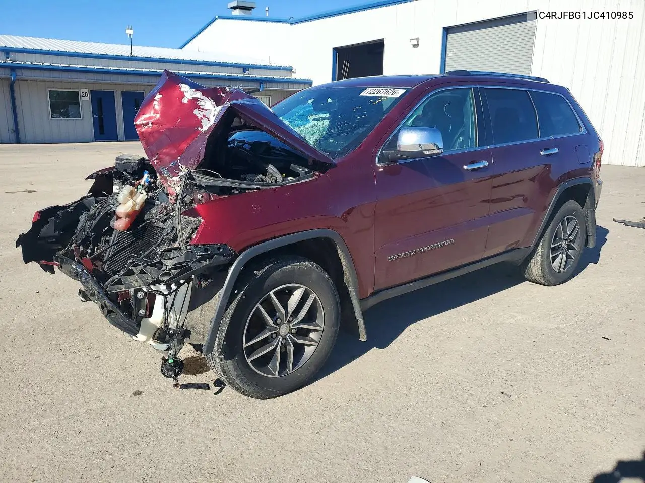 JEEP GRAND CHEROKEE 2018, VIN 1C4RJFBG1JC410985