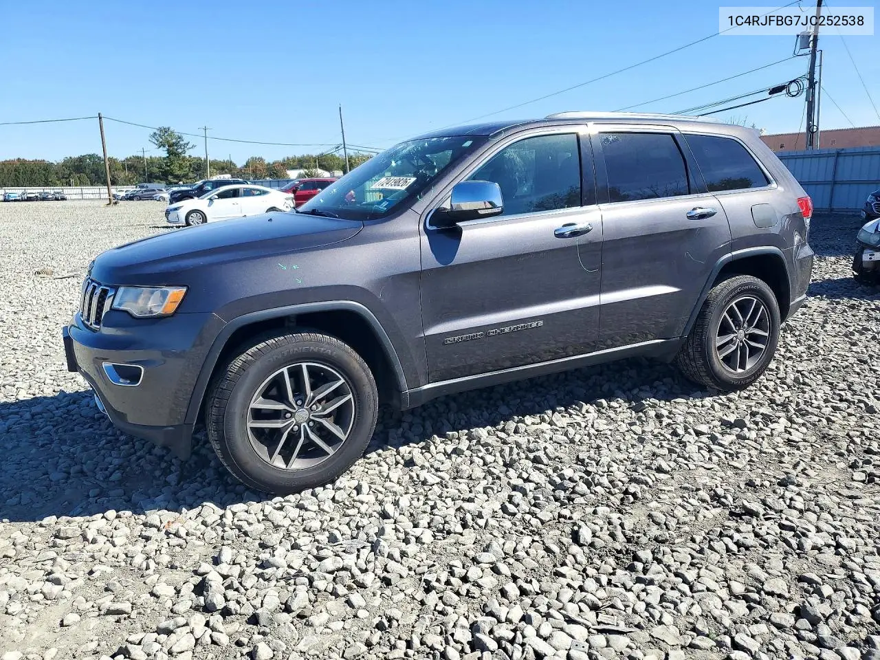 JEEP GRAND CHEROKEE 2018, VIN 1C4RJFBG7JC252538