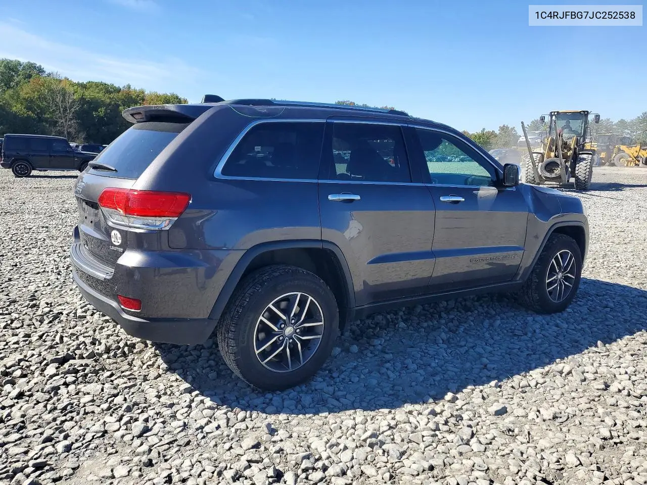 2018 JEEP GRAND CHEROKEE VIN 1C4RJFBG7JC252538 — фото 3