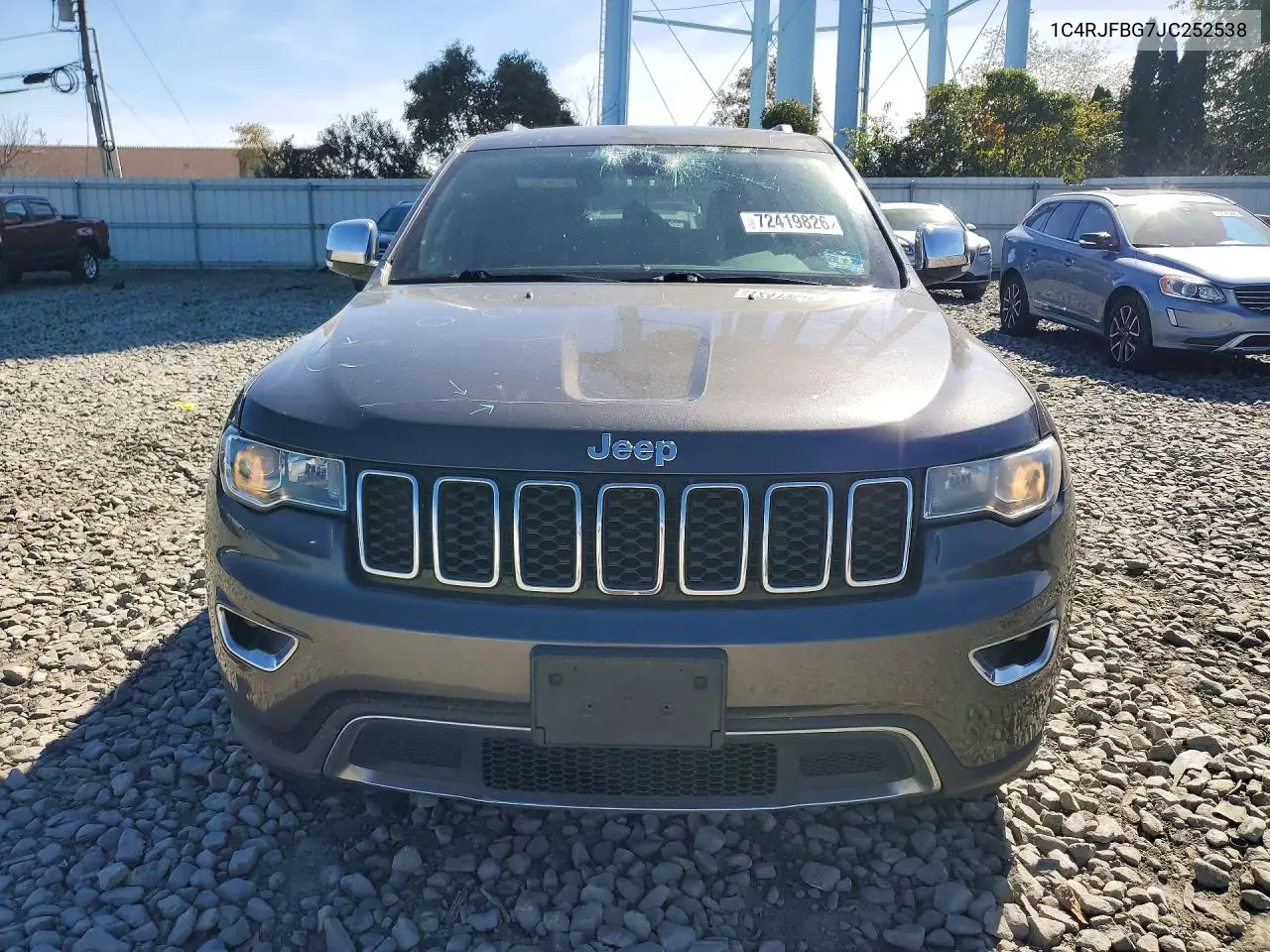 2018 JEEP GRAND CHEROKEE VIN 1C4RJFBG7JC252538 — фото 5
