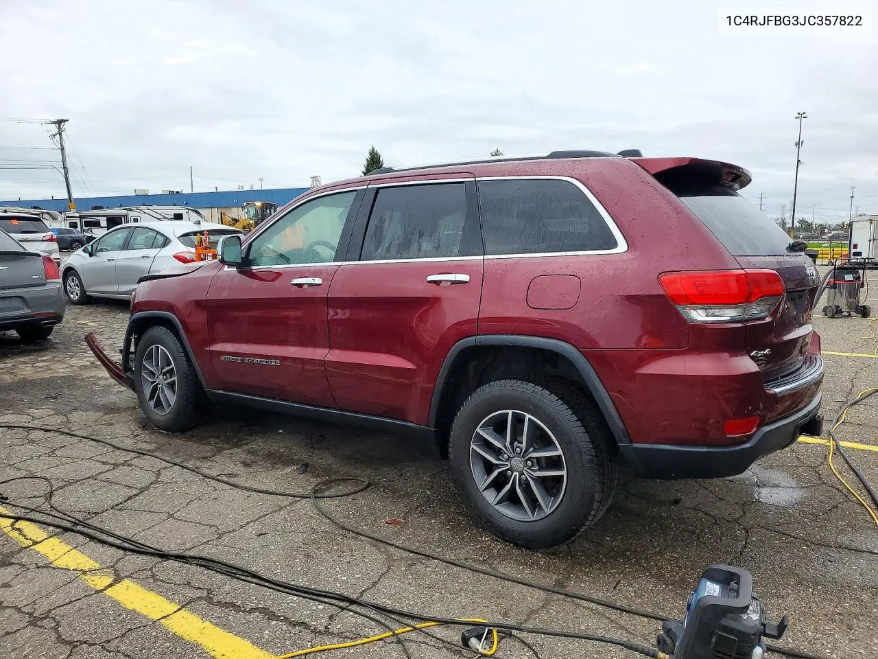 2018 JEEP GRAND CHEROKEE VIN 1C4RJFBG3JC357822 — фото 2