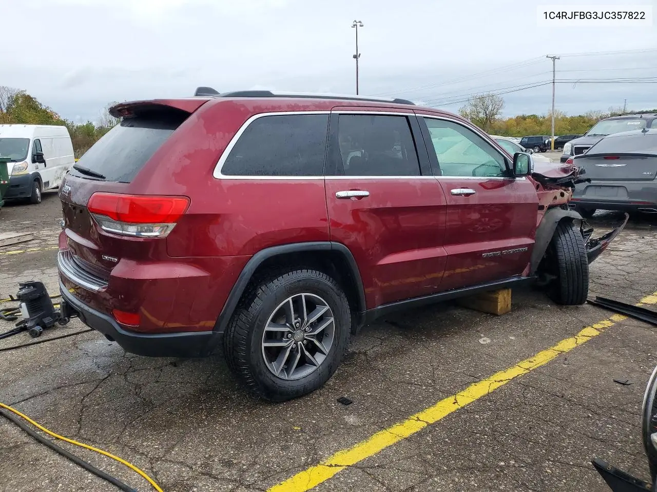 2018 JEEP GRAND CHEROKEE VIN 1C4RJFBG3JC357822 — фото 3