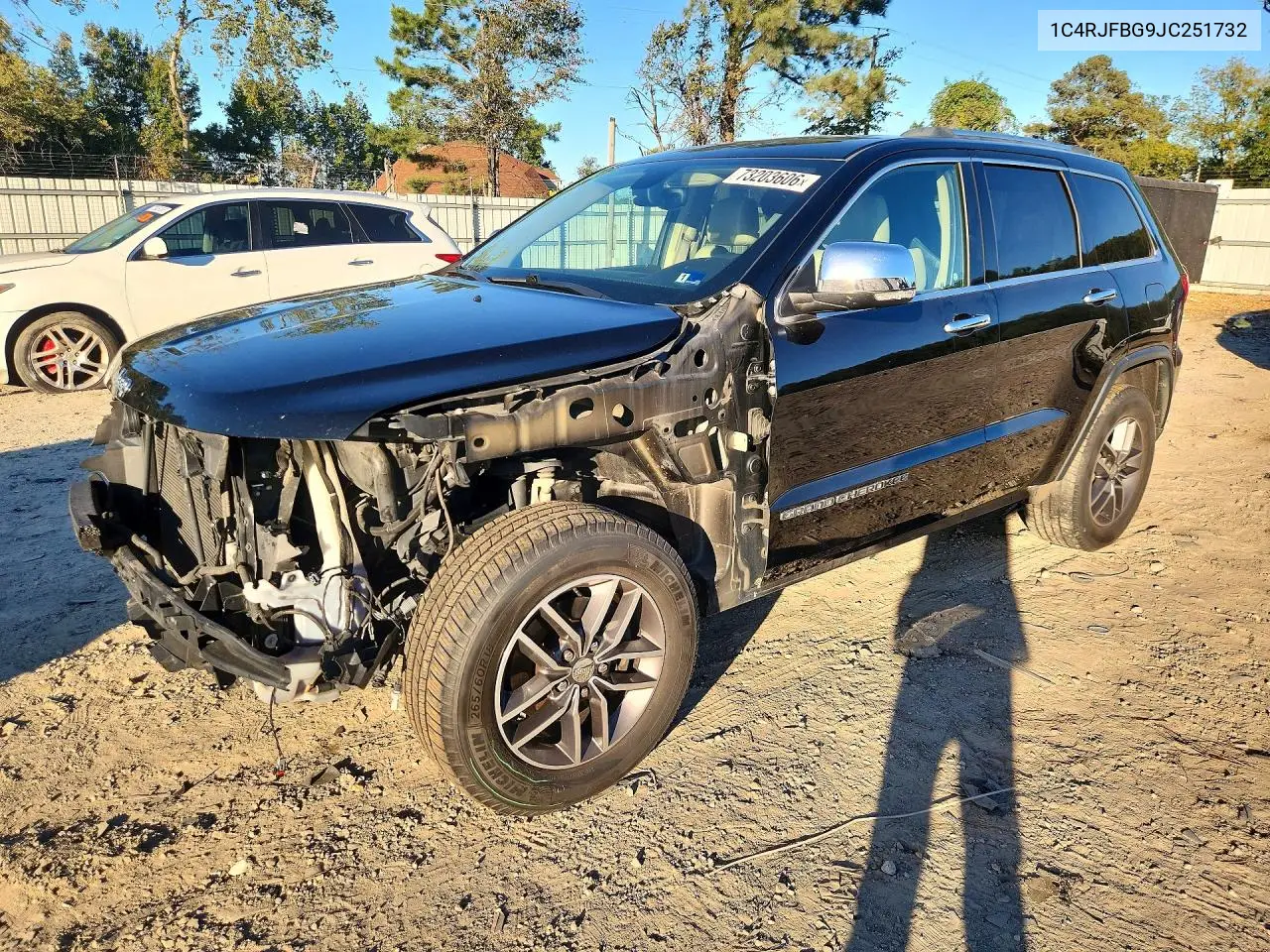 JEEP GRAND CHEROKEE 2018, VIN 1C4RJFBG9JC251732