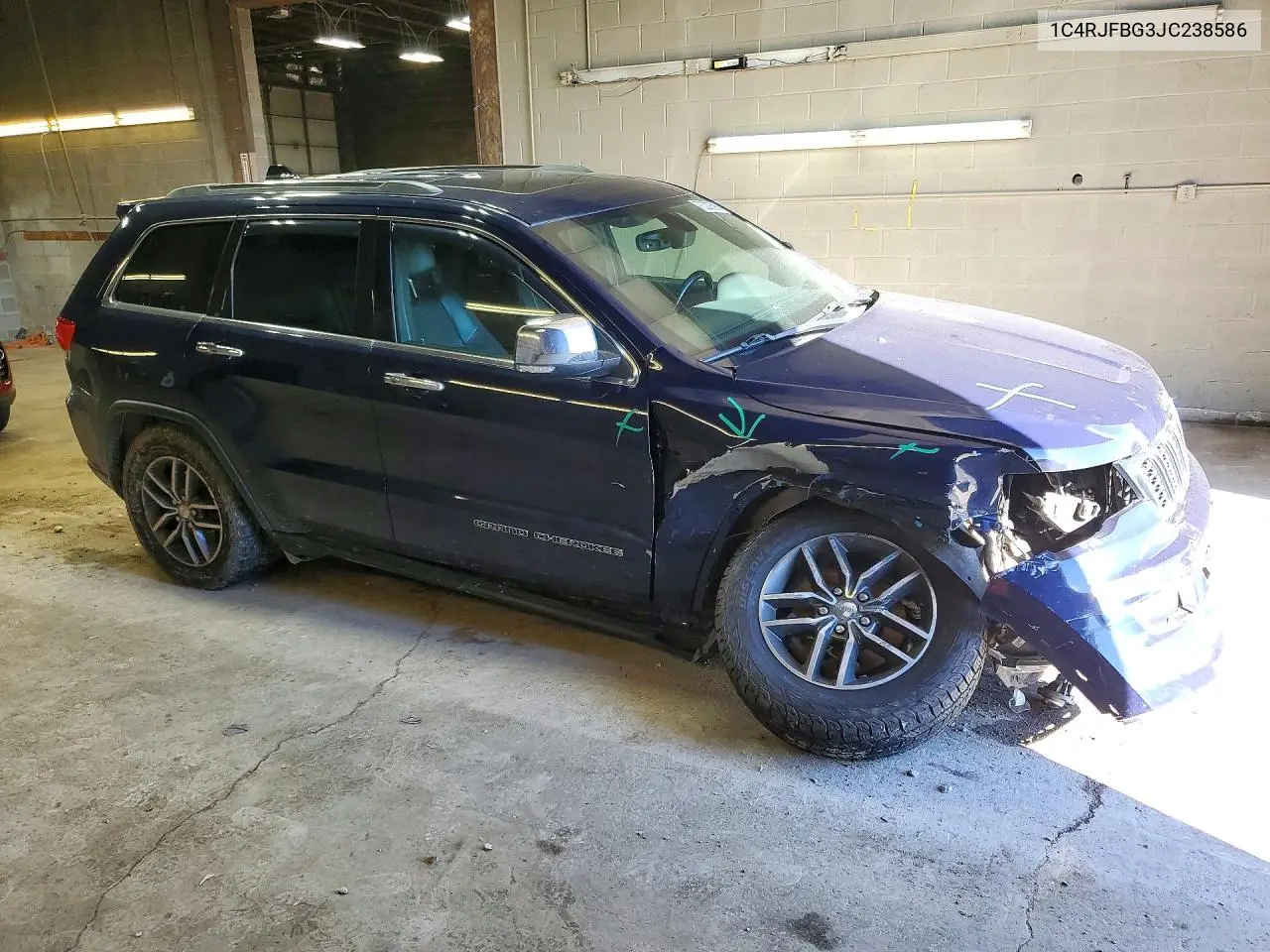2018 JEEP GRAND CHEROKEE VIN 1C4RJFBG3JC238586 — фото 4
