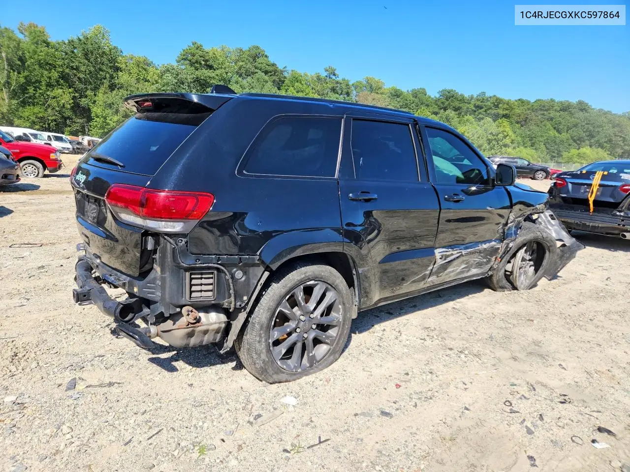 2019 JEEP GRAND CHEROKEE VIN 1C4RJECGXKC597864 — фото 3