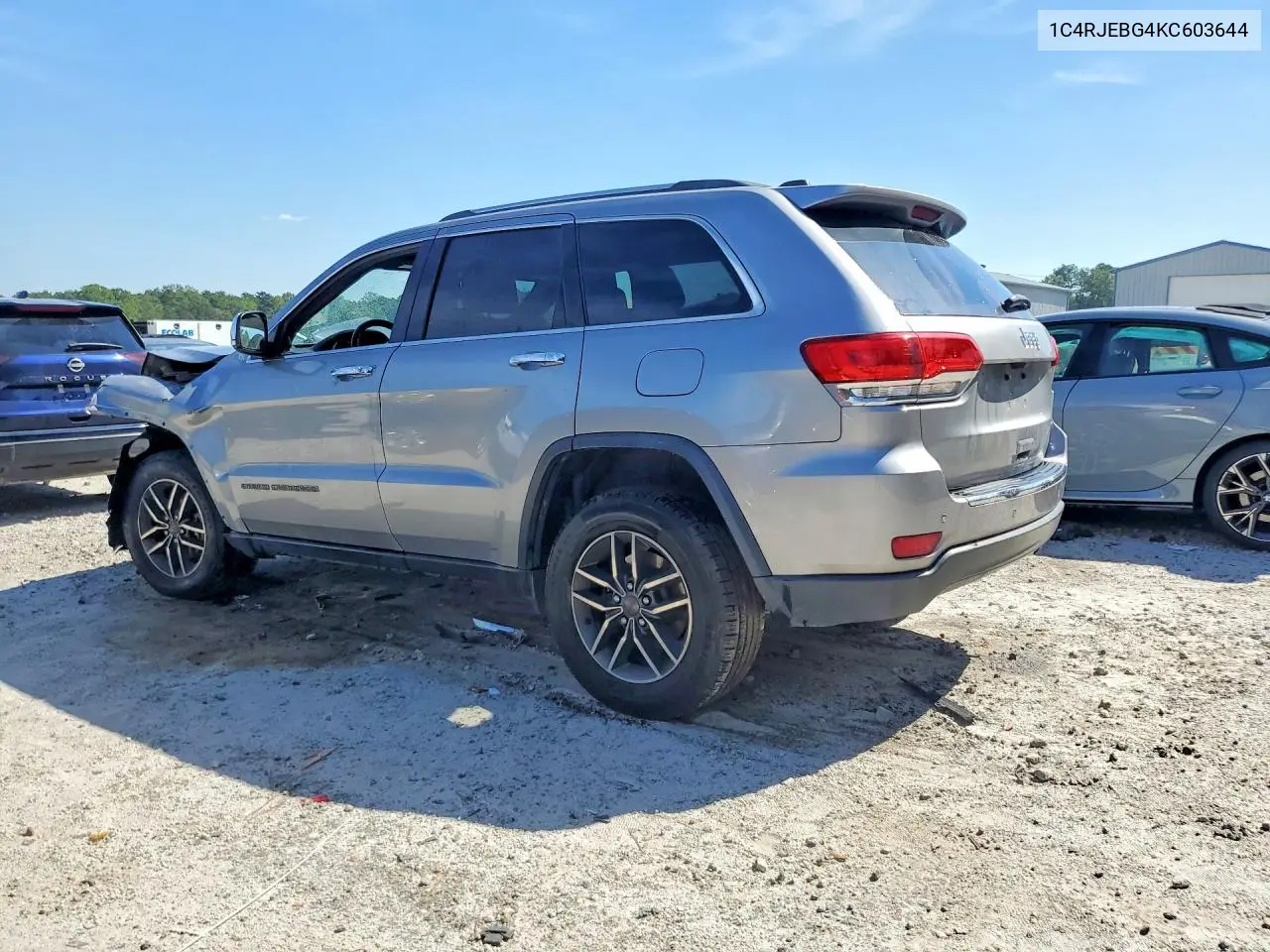 2019 JEEP GRAND CHEROKEE VIN 1C4RJEBG4KC603644 — фото 2