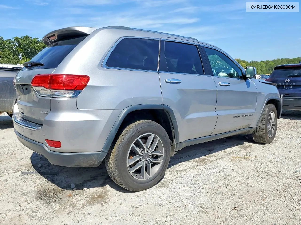 2019 JEEP GRAND CHEROKEE VIN 1C4RJEBG4KC603644 — фото 3