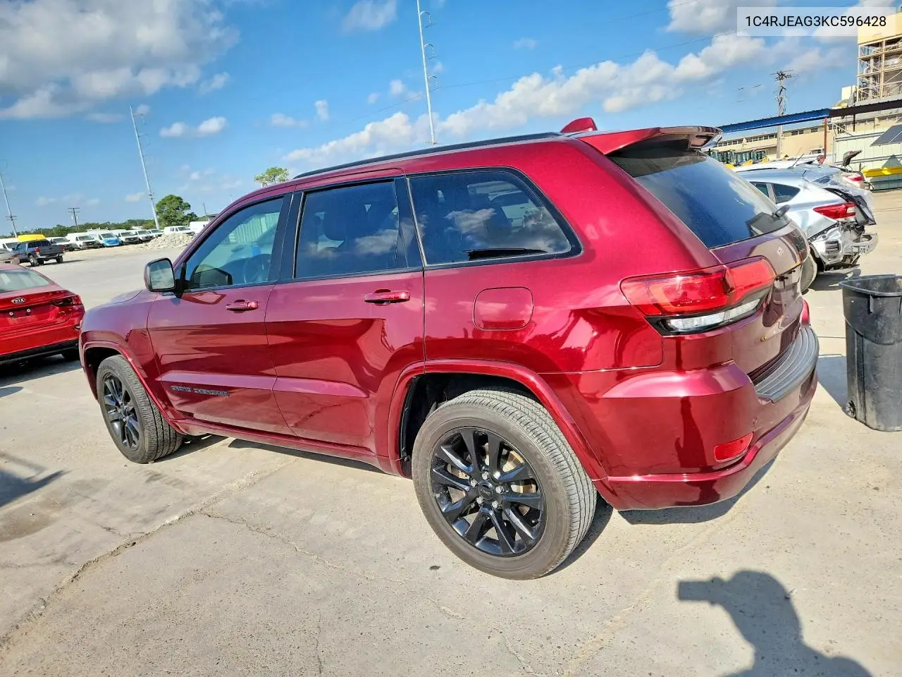2019 JEEP GRAND CHEROKEE VIN 1C4RJEAG3KC596428 — фото 2
