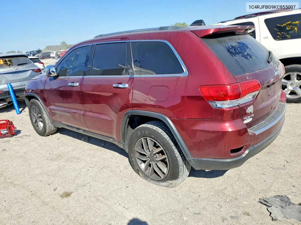 2019 JEEP GRAND CHEROKEE VIN 1C4RJFBG9KC855007 — фото 2