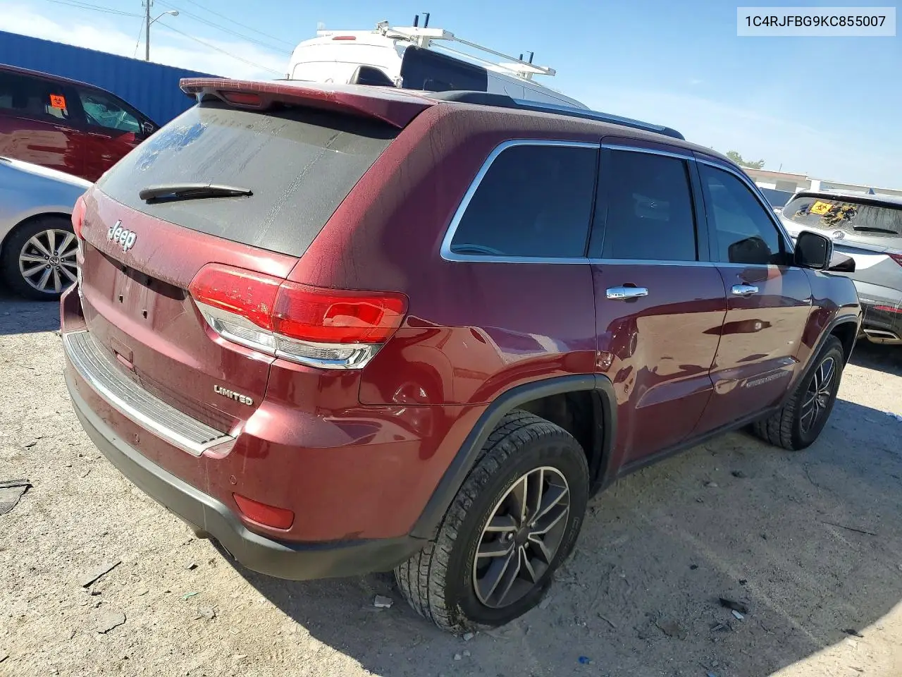 2019 JEEP GRAND CHEROKEE VIN 1C4RJFBG9KC855007 — фото 3