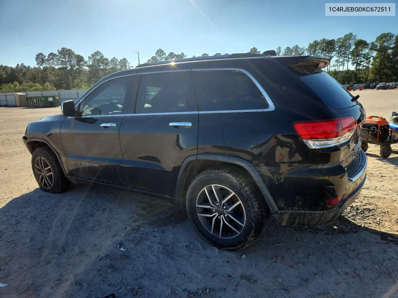 2019 JEEP GRAND CHEROKEE VIN 1C4RJEBG0KC672511 — фото 2