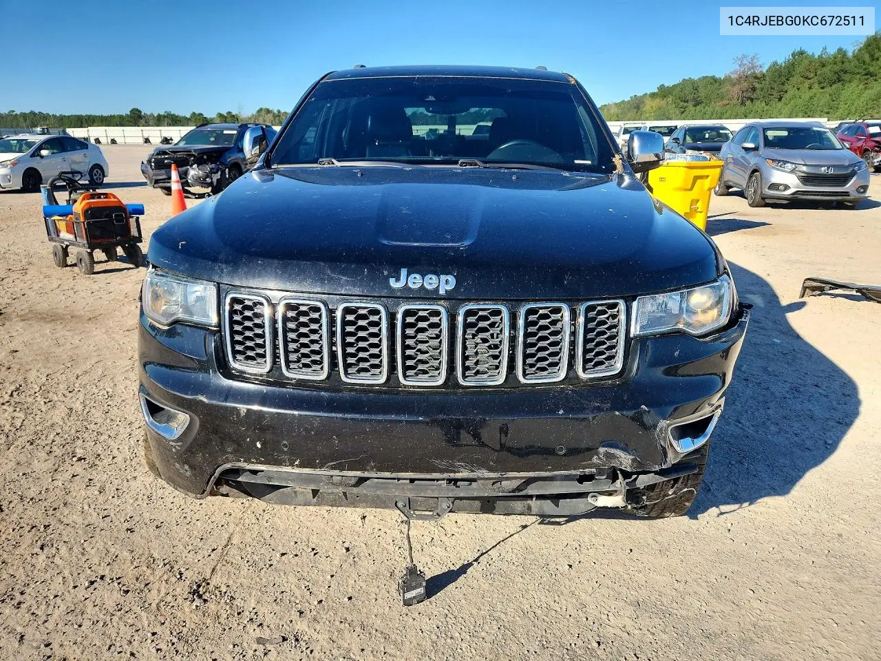 2019 JEEP GRAND CHEROKEE VIN 1C4RJEBG0KC672511 — фото 5