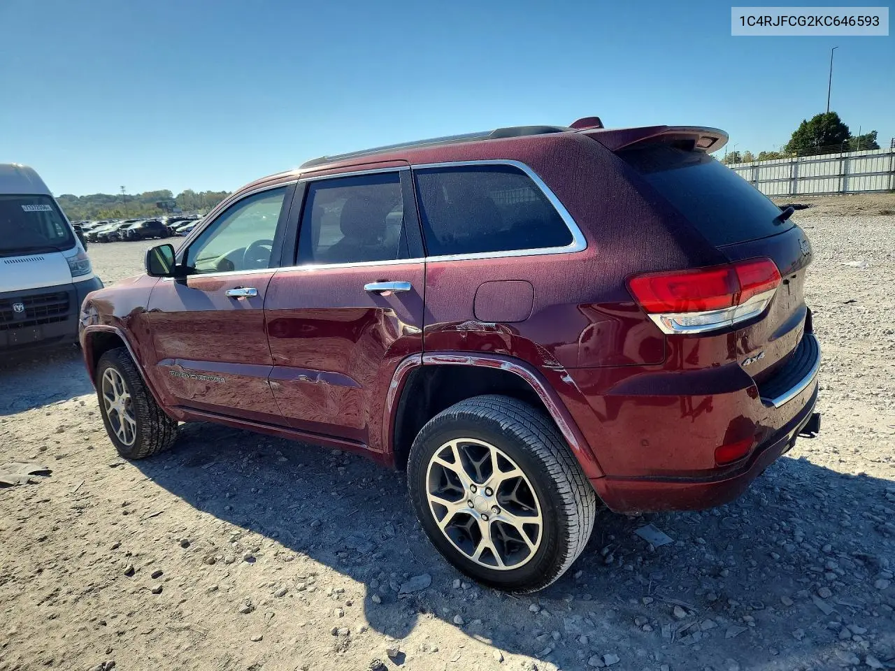 2019 JEEP GRAND CHEROKEE VIN 1C4RJFCG2KC646593 — фото 2
