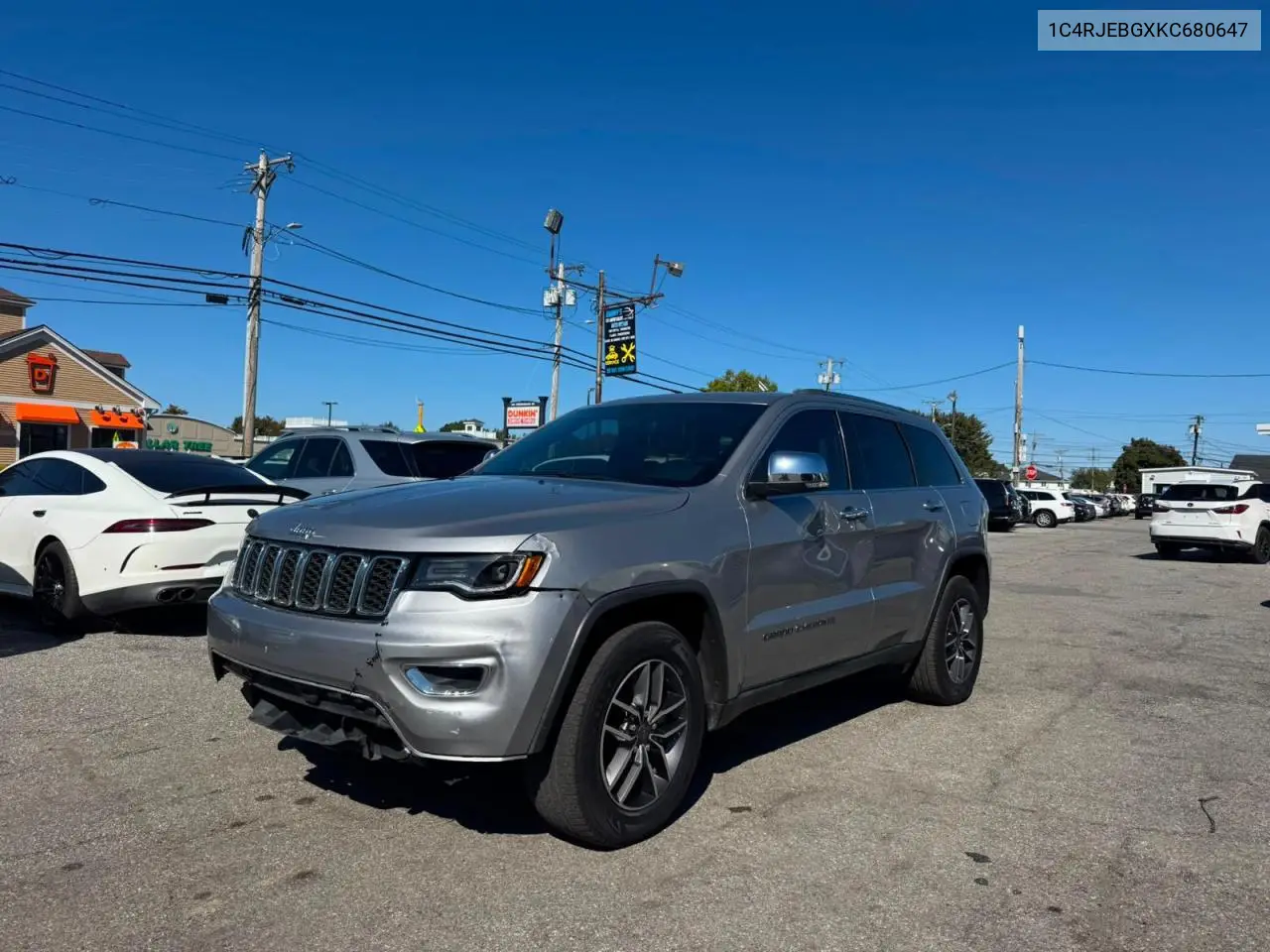 2019 JEEP GRAND CHEROKEE VIN 1C4RJEBGXKC680647 — фото 2