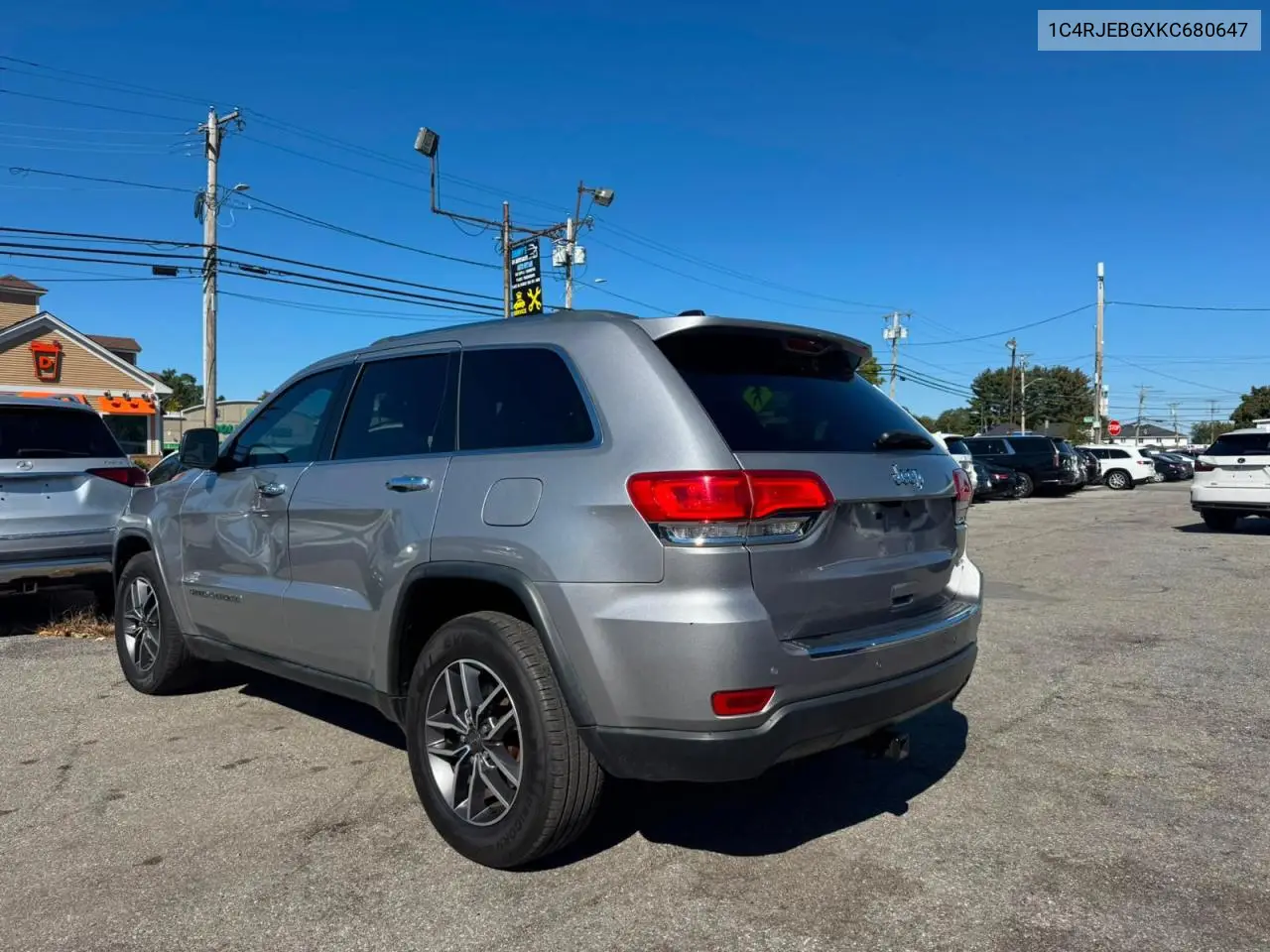 2019 JEEP GRAND CHEROKEE VIN 1C4RJEBGXKC680647 — фото 3