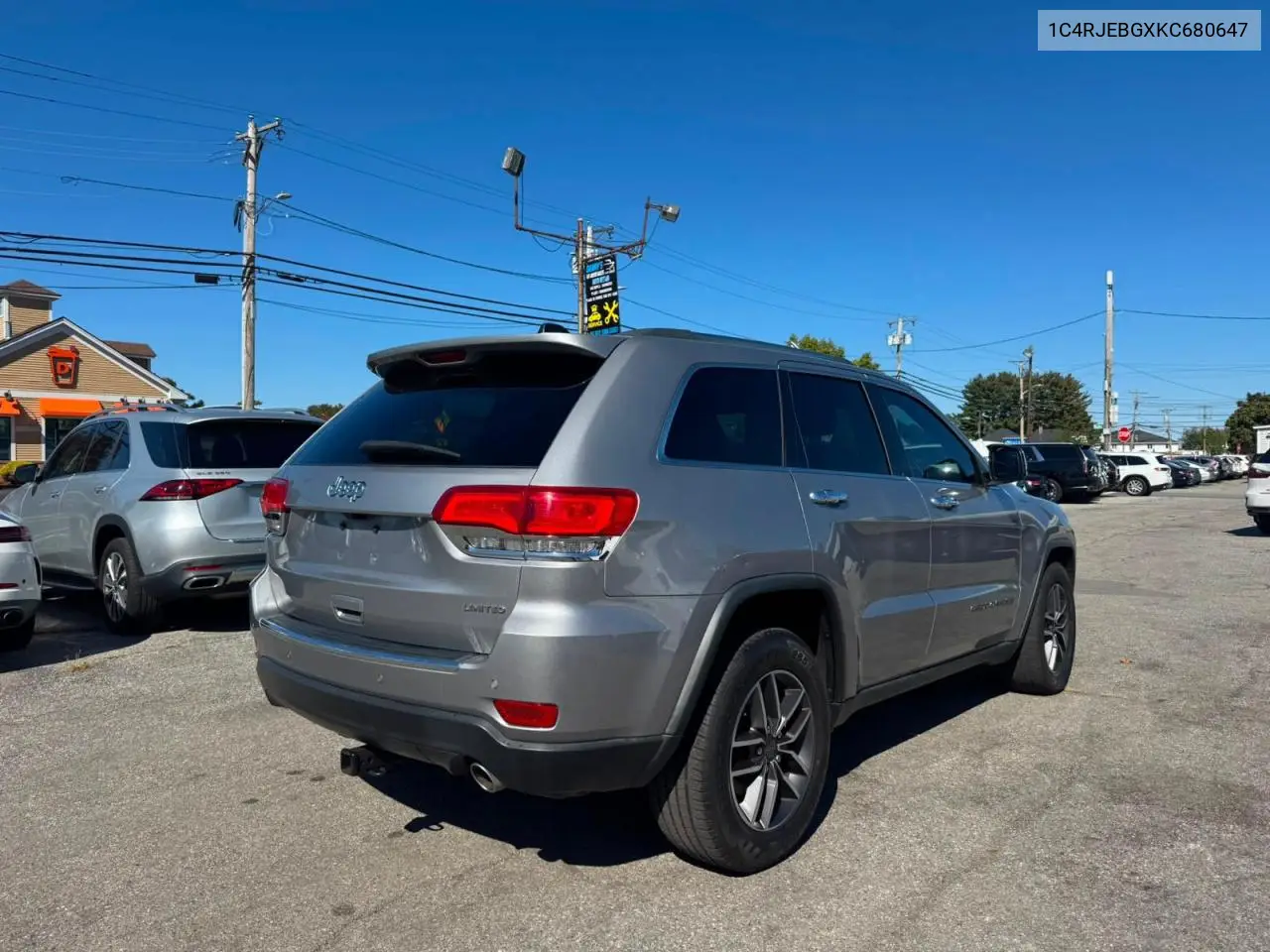 2019 JEEP GRAND CHEROKEE VIN 1C4RJEBGXKC680647 — фото 4