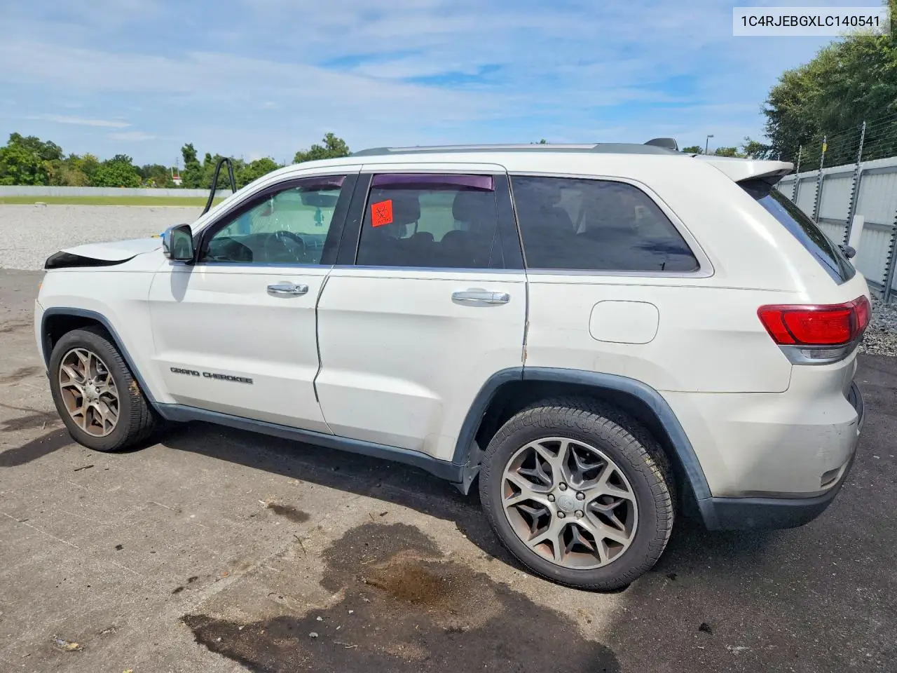 2020 JEEP GRAND CHEROKEE VIN 1C4RJEBGXLC140541 — фото 2
