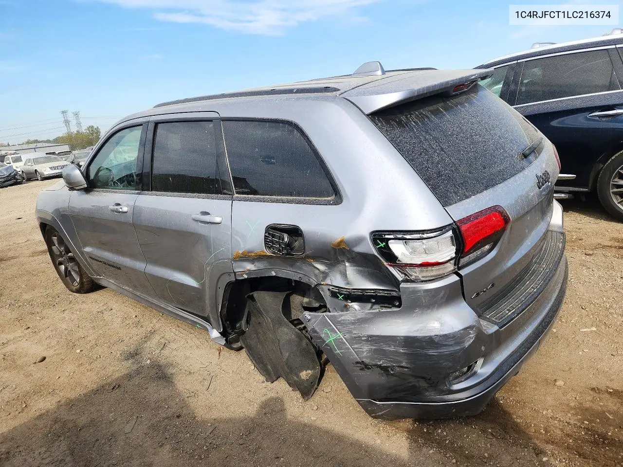 2020 JEEP GRAND CHEROKEE VIN 1C4RJFCT1LC216374 — фото 2