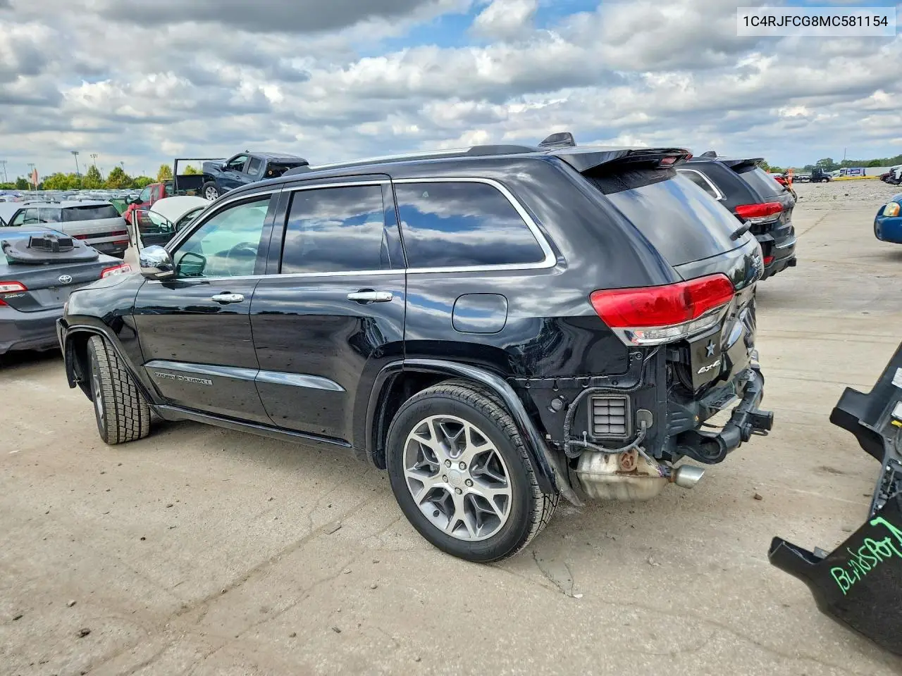 2021 JEEP GRAND CHEROKEE VIN 1C4RJFCG8MC581154 — фото 2