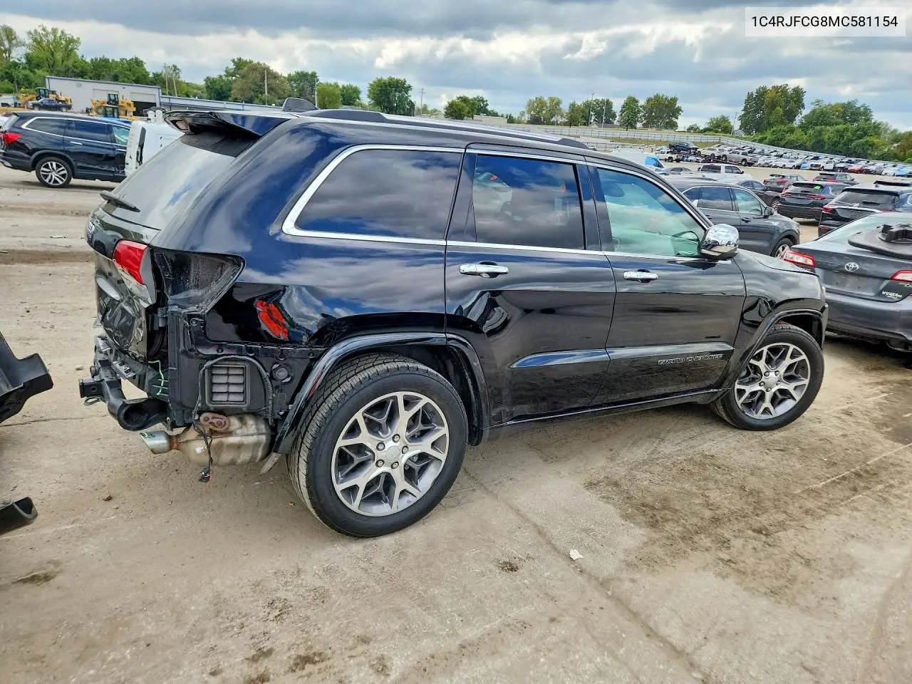 2021 JEEP GRAND CHEROKEE VIN 1C4RJFCG8MC581154 — фото 3