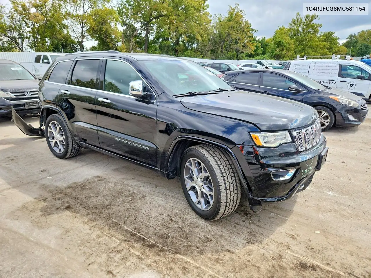 2021 JEEP GRAND CHEROKEE VIN 1C4RJFCG8MC581154 — фото 4