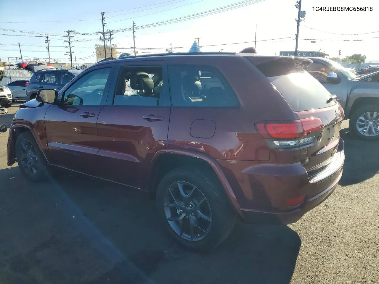 2021 JEEP GRAND CHEROKEE VIN 1C4RJEBG8MC656818 — фото 2