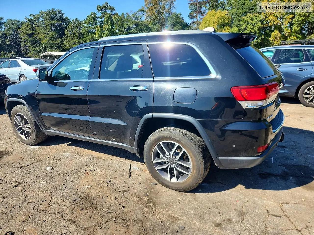2021 JEEP GRAND CHEROKEE VIN 1C4RJFBT8MC593674 — фото 2