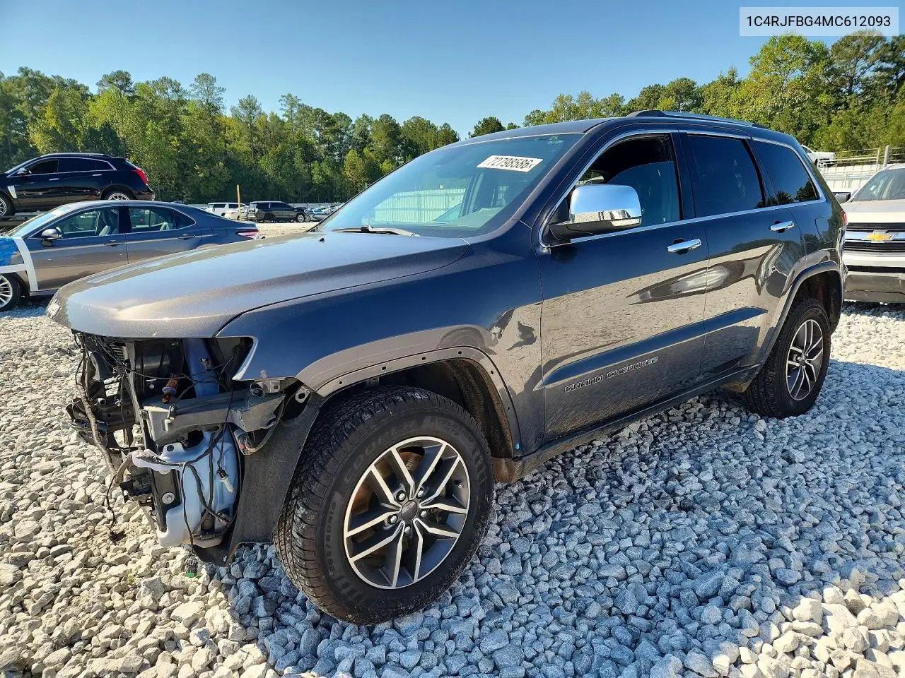 JEEP GRAND CHEROKEE 2021, VIN 1C4RJFBG4MC612093