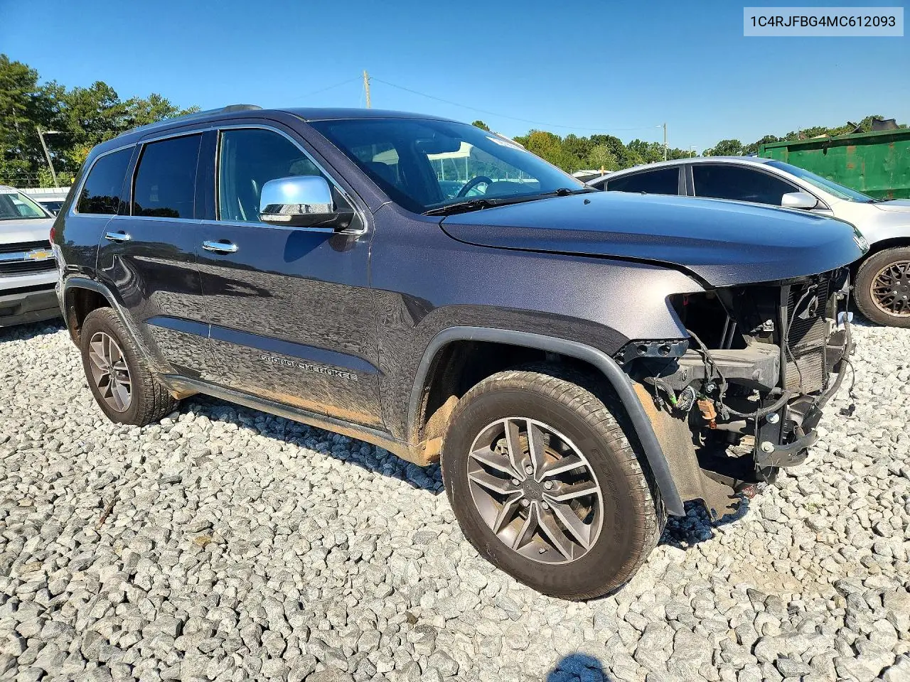 2021 JEEP GRAND CHEROKEE VIN 1C4RJFBG4MC612093 — фото 4