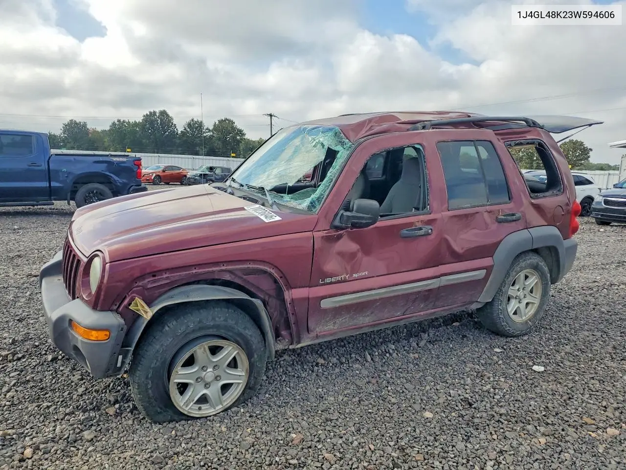 JEEP LIBERTY (NORTH AMERICA) 2003, VIN 1J4GL48K23W594606