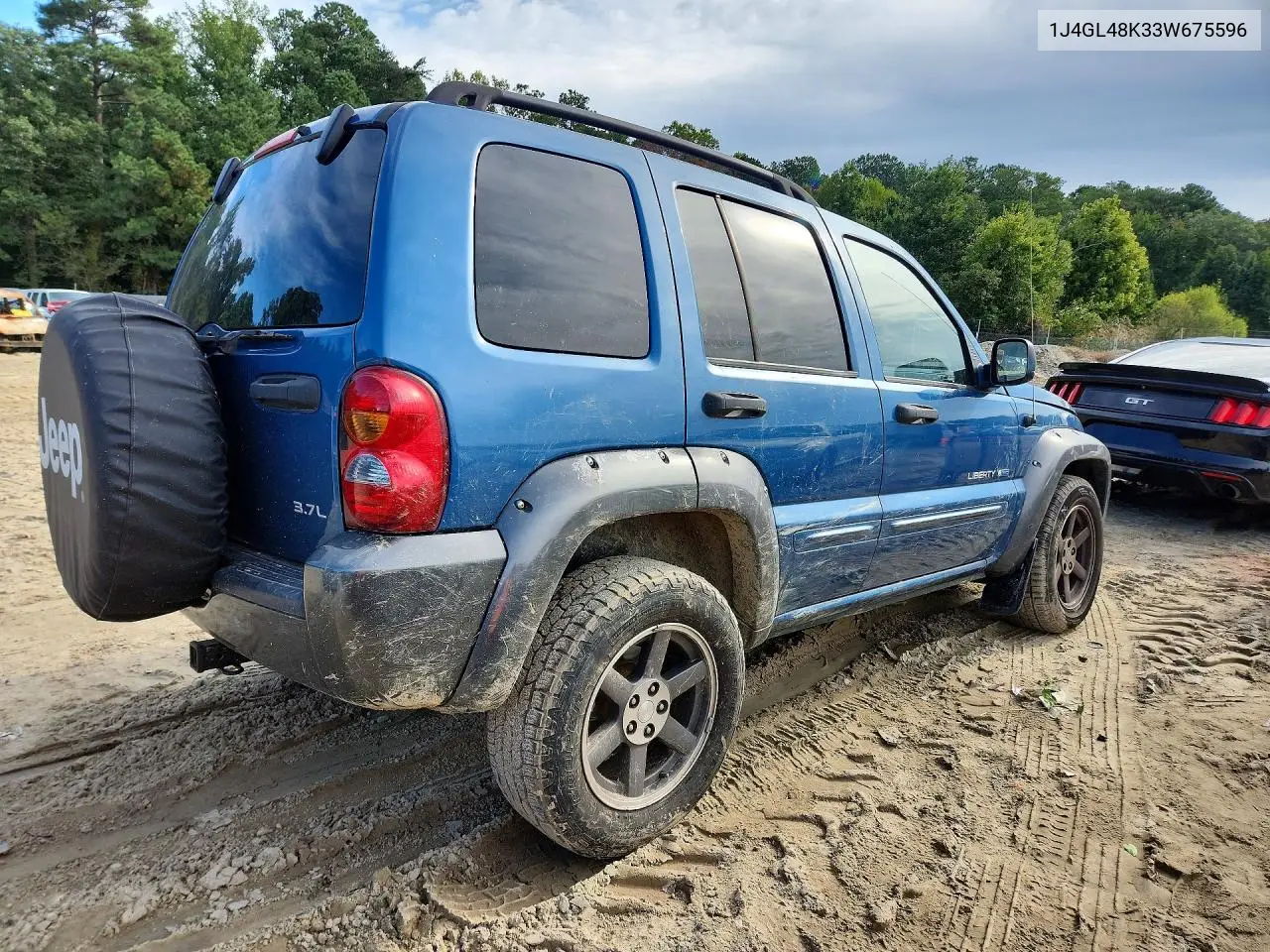 2003 JEEP LIBERTY (NORTH AMERICA) VIN 1J4GL48K33W675596 — фото 3