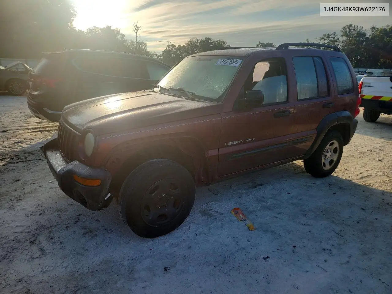 JEEP LIBERTY (NORTH AMERICA) 2003, VIN 1J4GK48K93W622176