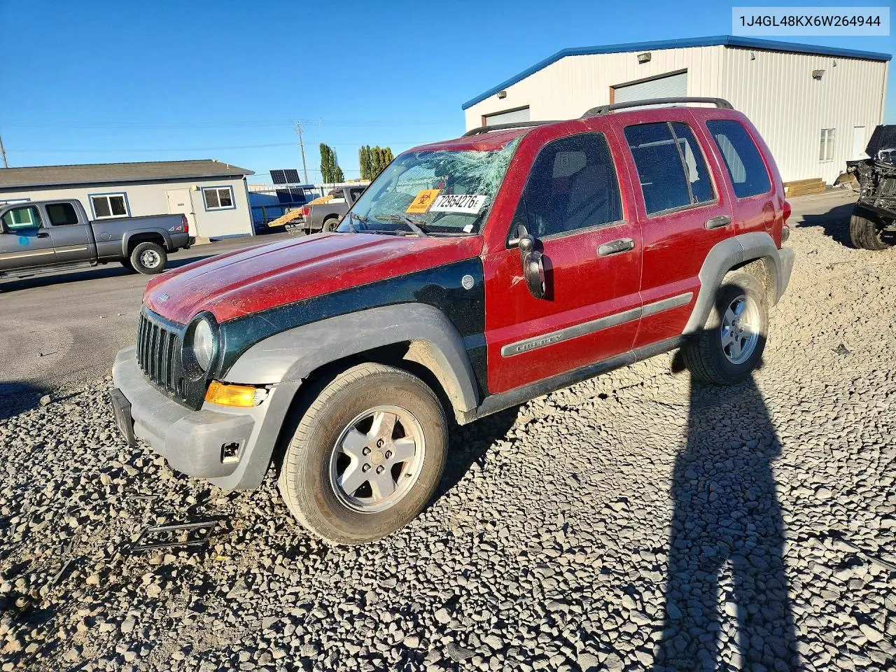 JEEP LIBERTY (NORTH AMERICA) 2006, VIN 1J4GL48KX6W264944
