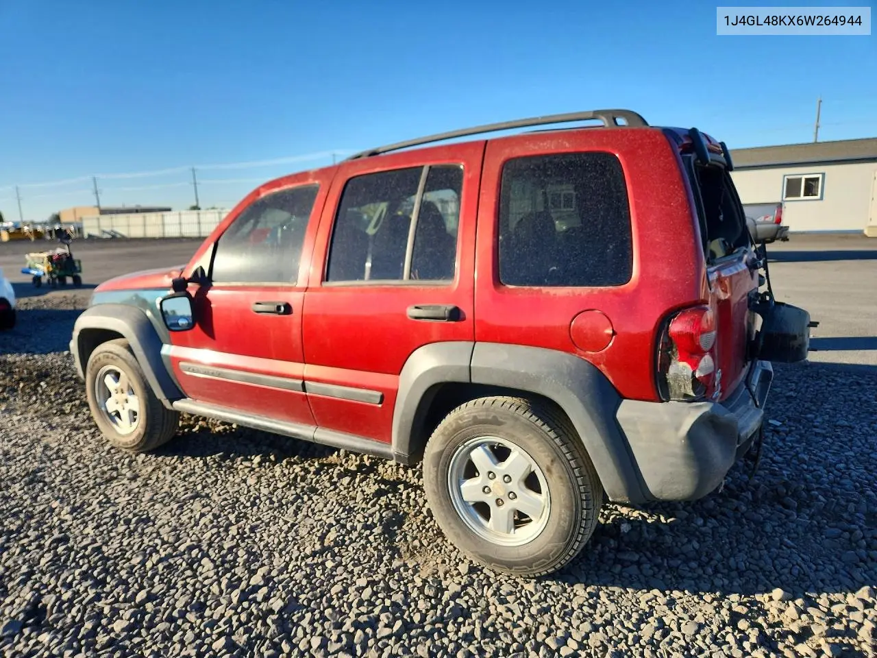 2006 JEEP LIBERTY (NORTH AMERICA) VIN 1J4GL48KX6W264944 — фото 2