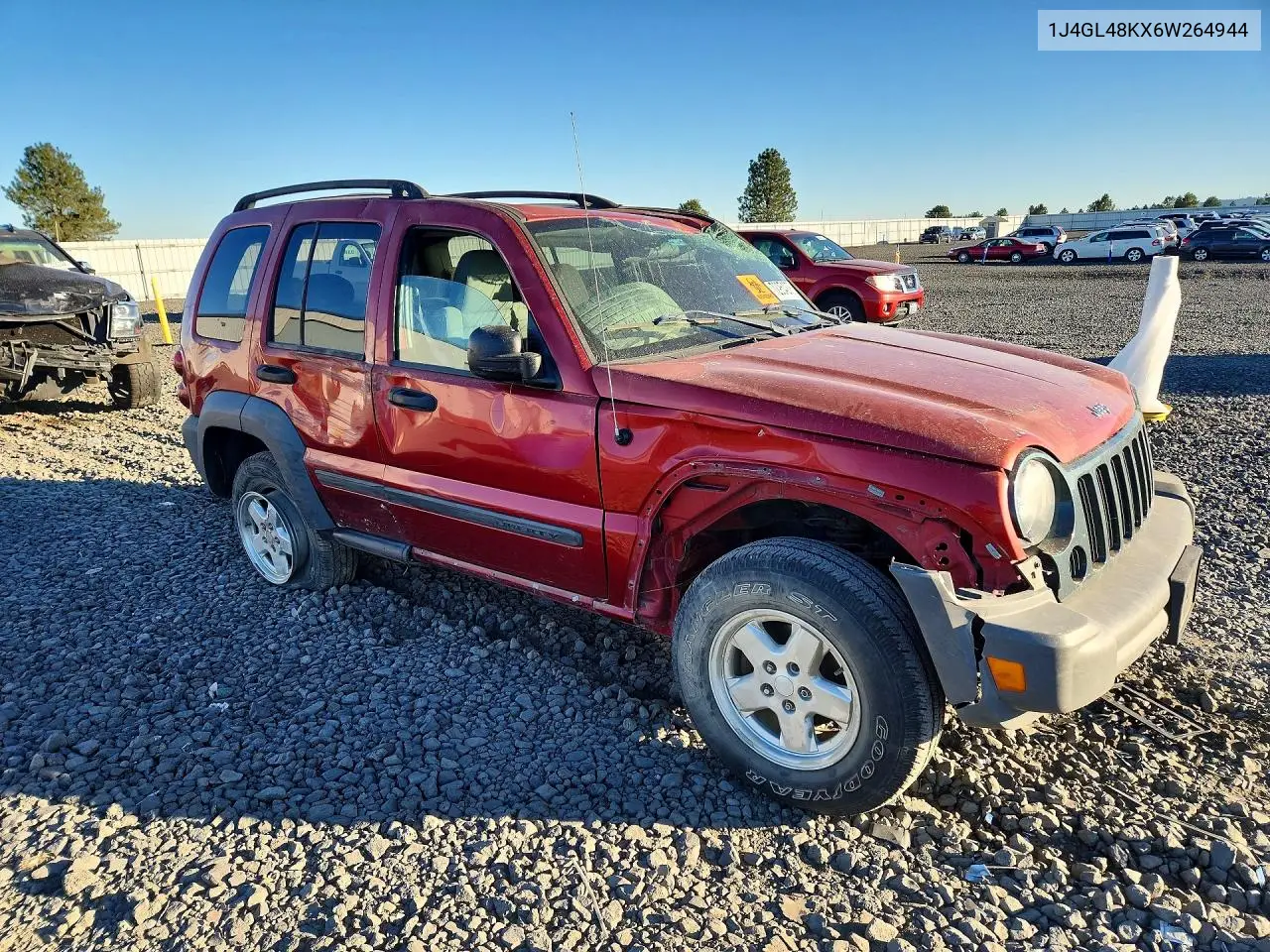 2006 JEEP LIBERTY (NORTH AMERICA) VIN 1J4GL48KX6W264944 — фото 4