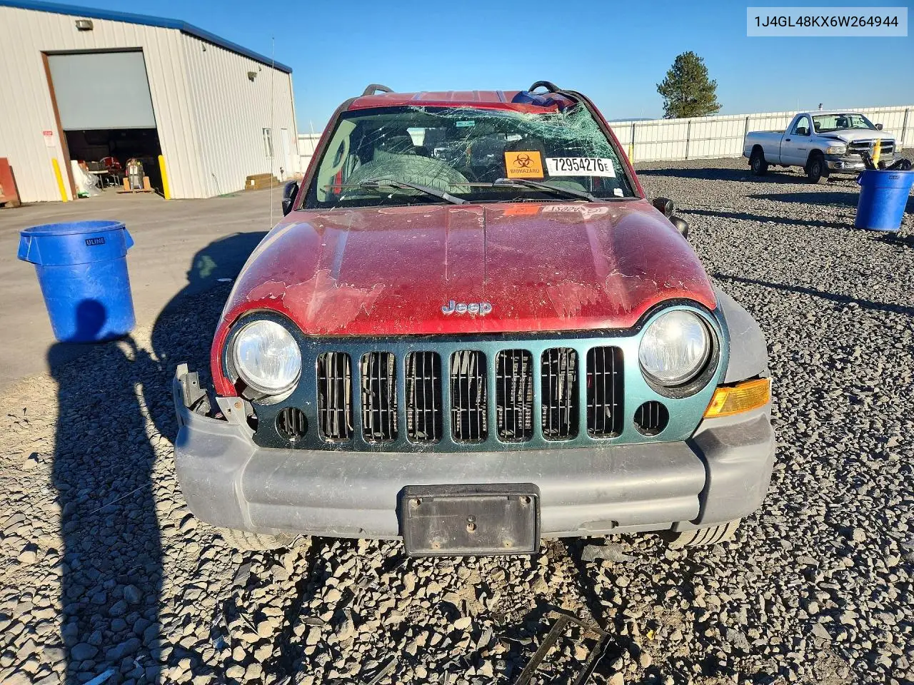 2006 JEEP LIBERTY (NORTH AMERICA) VIN 1J4GL48KX6W264944 — фото 5