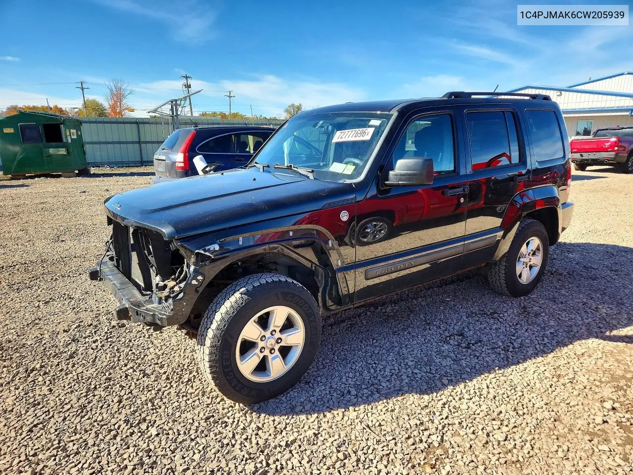 JEEP LIBERTY (NORTH AMERICA) 2012, VIN 1C4PJMAK6CW205939