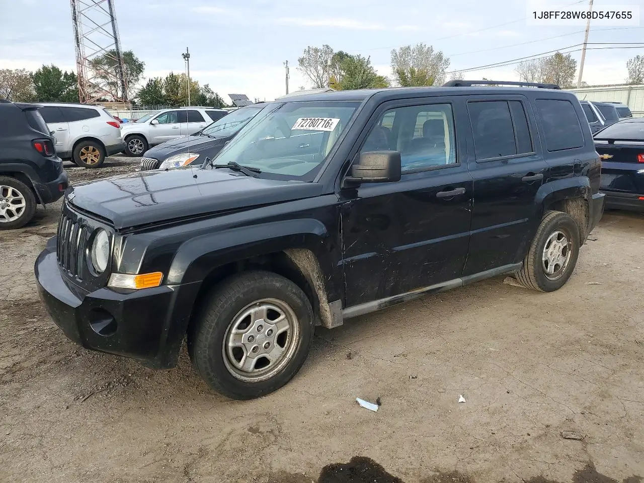 JEEP LIBERTY (PATRIOT) 2008, VIN 1J8FF28W68D547655