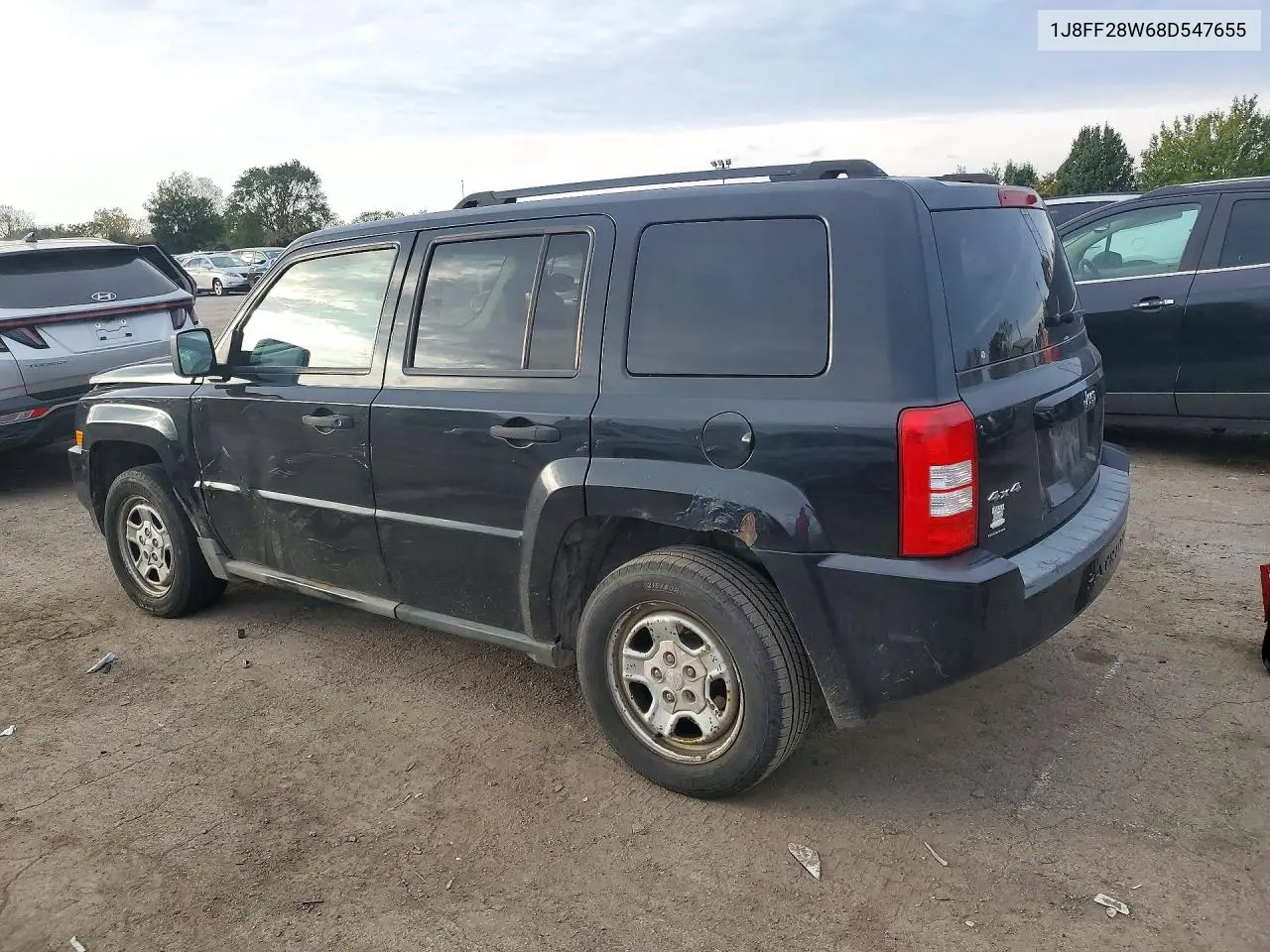2008 JEEP LIBERTY (PATRIOT) VIN 1J8FF28W68D547655 — фото 2