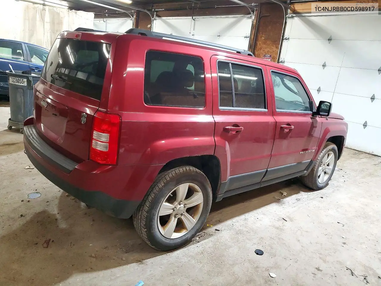 2012 JEEP LIBERTY (PATRIOT) VIN 1C4NJRBB0CD598917 — фото 3